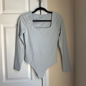 Abercrombie & Fitch Soft Collection Light Blue Square Neck Bodysuit Size S